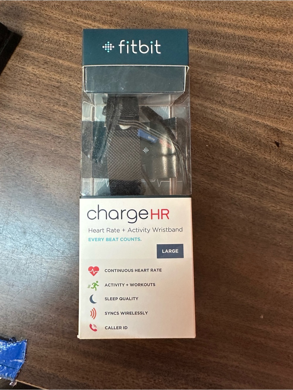 fitbit Charge HR Large Black Heart Rate & Activity Wristband in Retail Box
